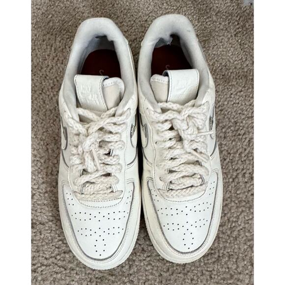 Nike Air Force 1 07 LV8 Chrome Tips Women’s Size 9 Custom FJ4559-133 - Picture 3 of 10